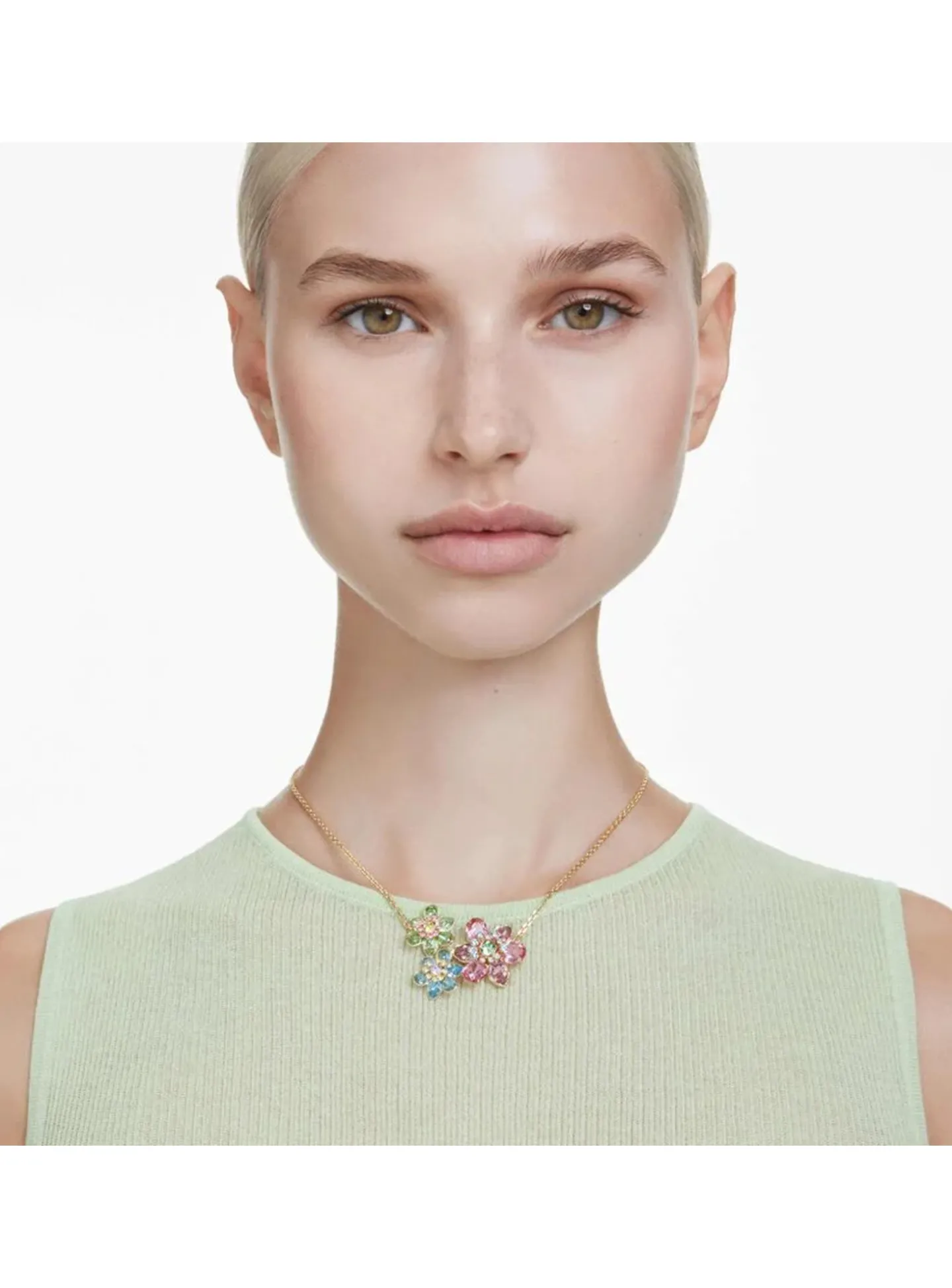 Pendentif Swarovski Idyllia trois fleurs