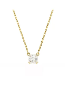 Pendentif Swarovski Stilla doré format carré