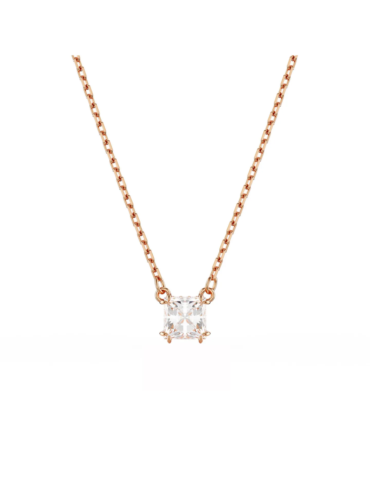 Pendentif Swarovski Stilla rosé format carré