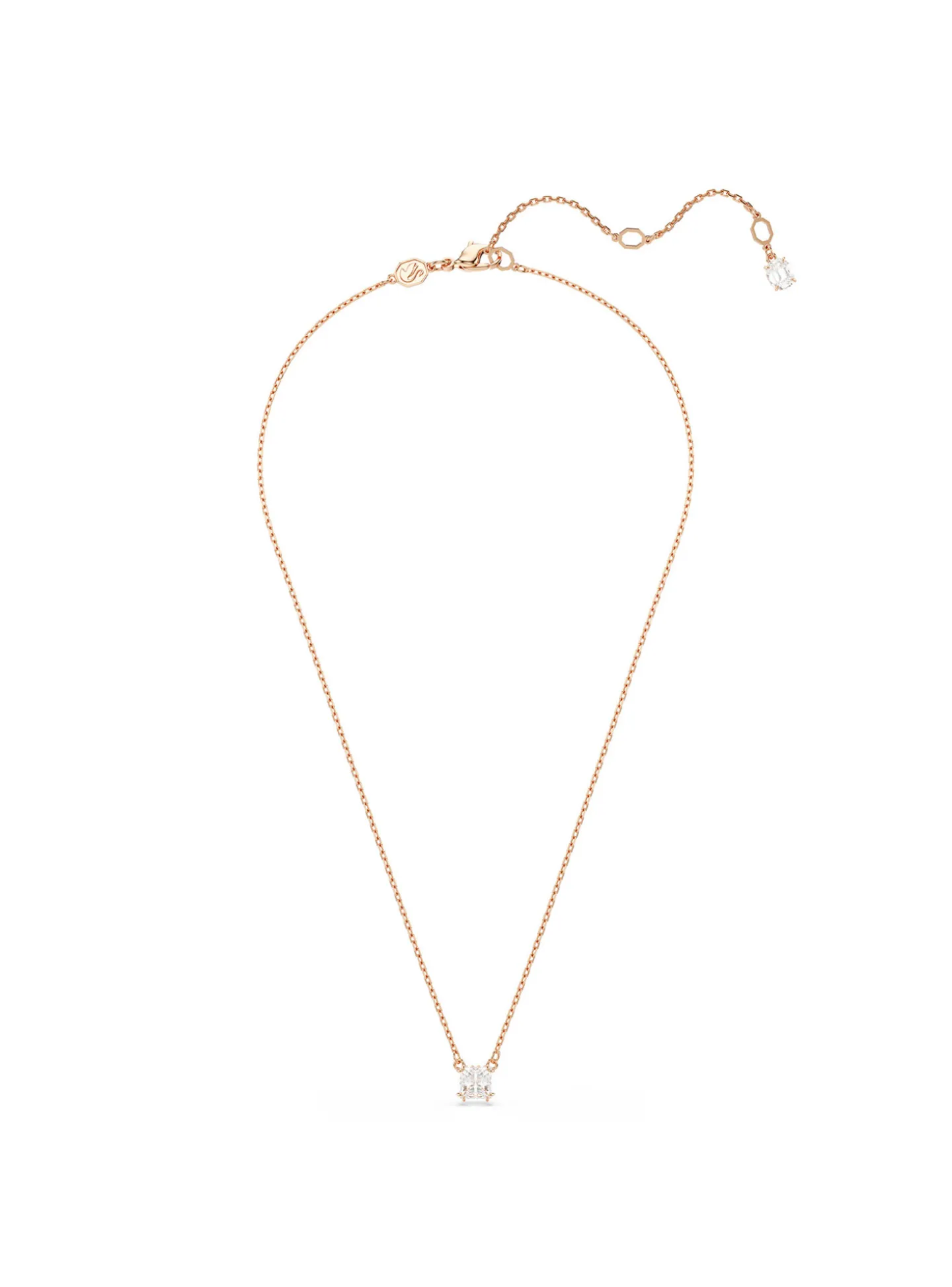 Pendentif Swarovski Stilla rosé format carré