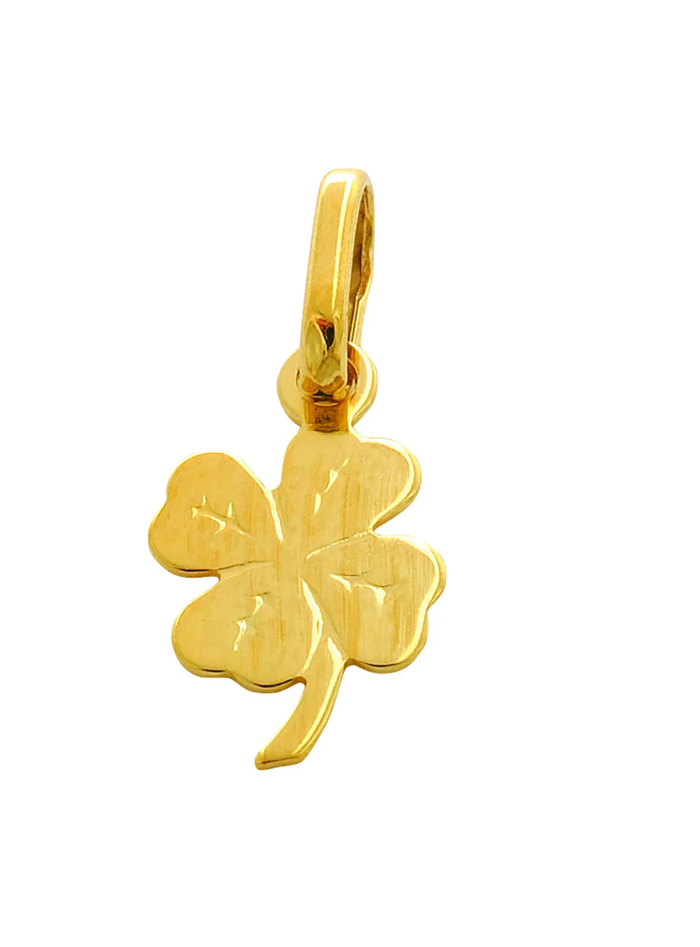 Pendentif trèfle or jaune 375/1000