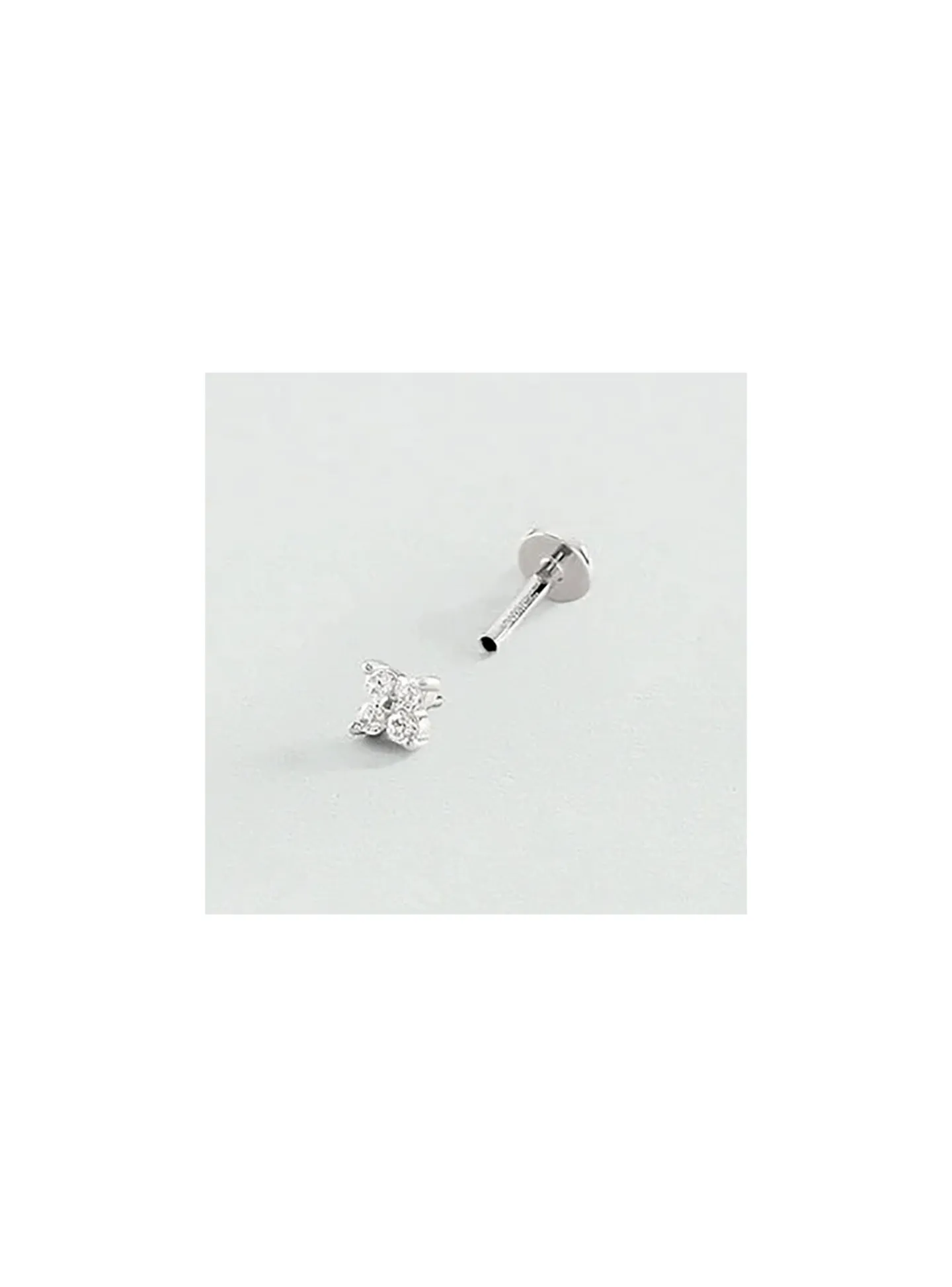 Piercin Agatha Enza hélix et tragus Mix et Match_x005f_x000D_fleur argent oxydes
