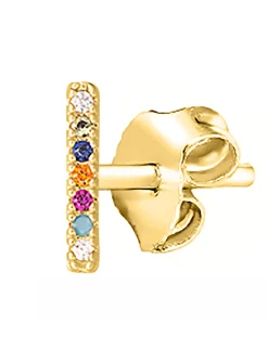 Piercing Agatha barrette plaqué or oxyde_x005f_x000D_ligne Raimbows
