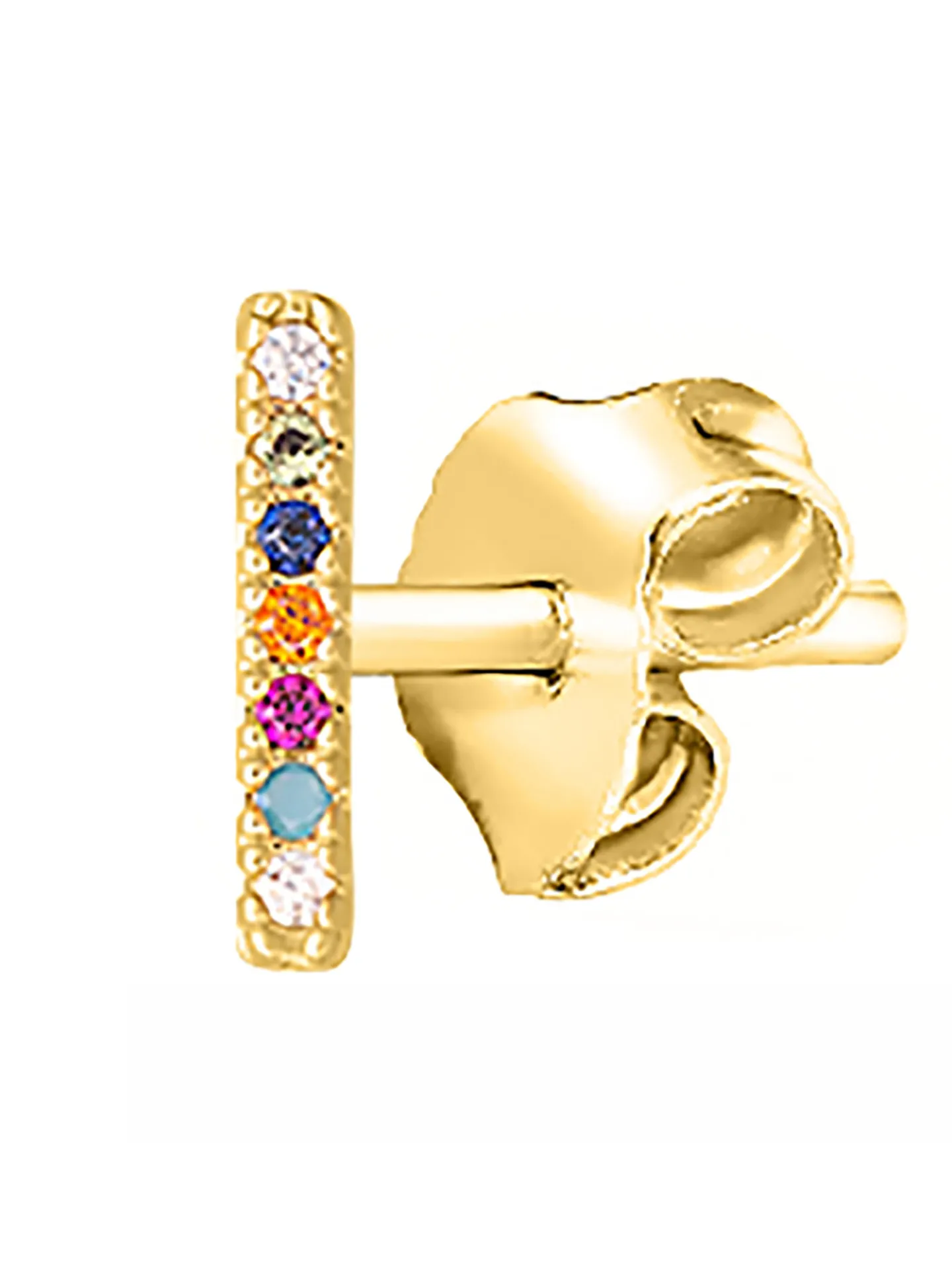 Piercing Agatha barrette plaqué or oxyde_x005f_x000D_ligne Raimbows