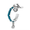 Piercing Agatha Jungly argent émail bleu