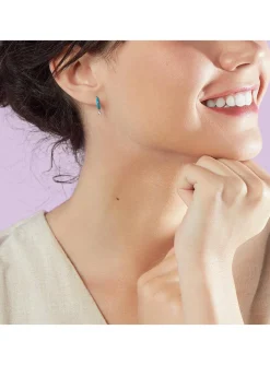 Piercing Agatha Jungly argent émail bleu