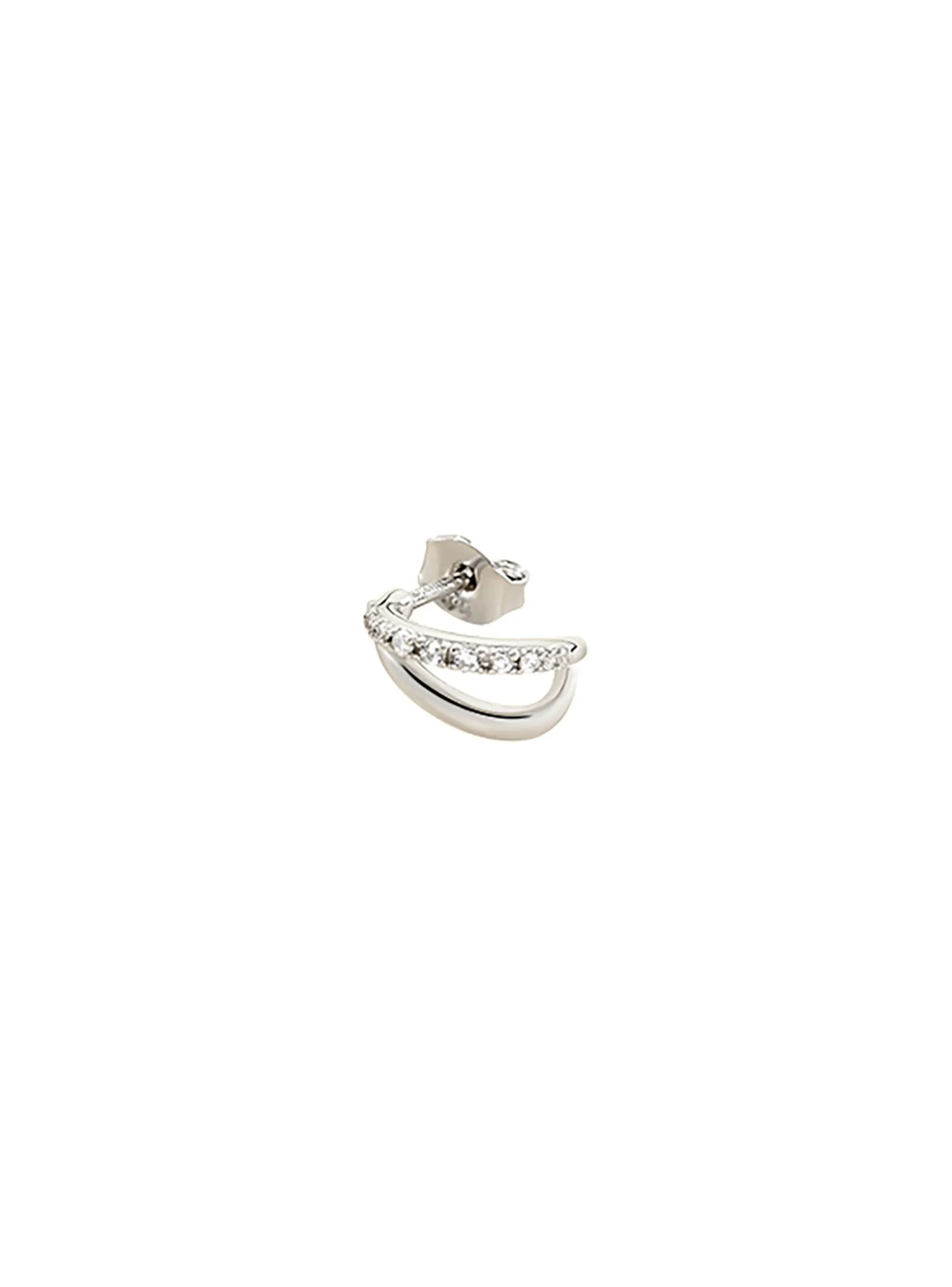 Piercing créole Agatha Laura argent rhodié oxydes