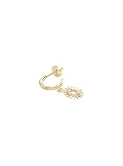 Piercing créole Agatha Radiant soleil doré