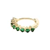 Piercing créole Agatha Radiante doré et vert