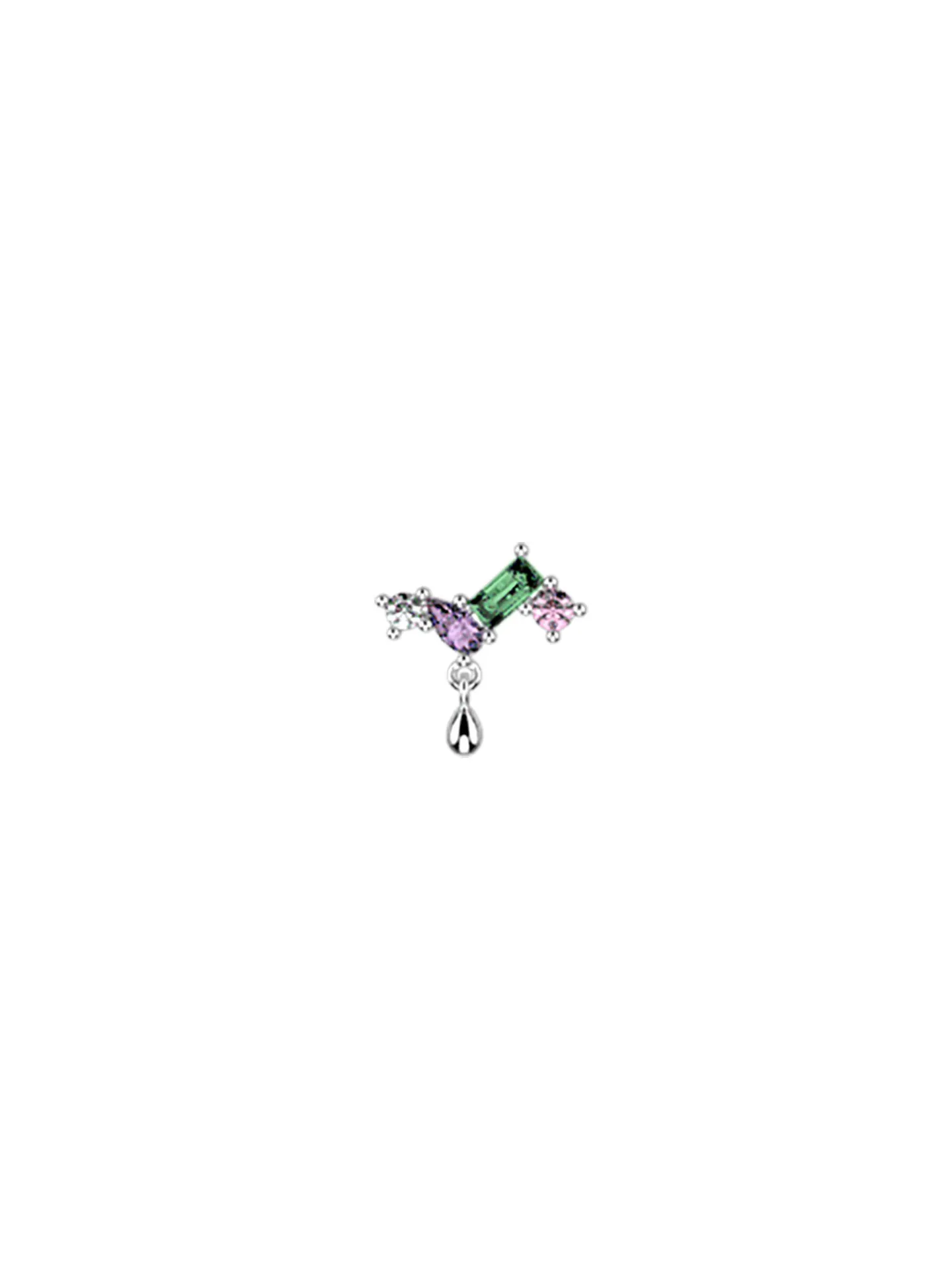Piercing Les Cadettes Phoenix multicolorelaiton argenté
