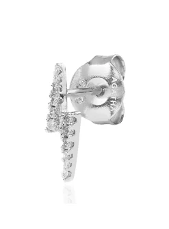 Piercing puce Agatha éclair argent oxydes