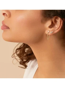 Piercing puce Agatha Croissan doré