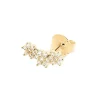 Piercing puce Agatha Trioflor argent doré oxydes
