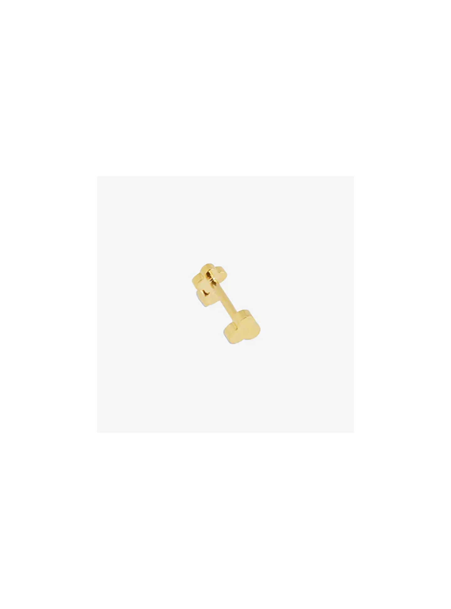 Piercing Zag Bijoux Hastings acier doré trèfle oxyde
