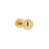 Puce d'oreille Zag Bijoux boule acier doré 4mm