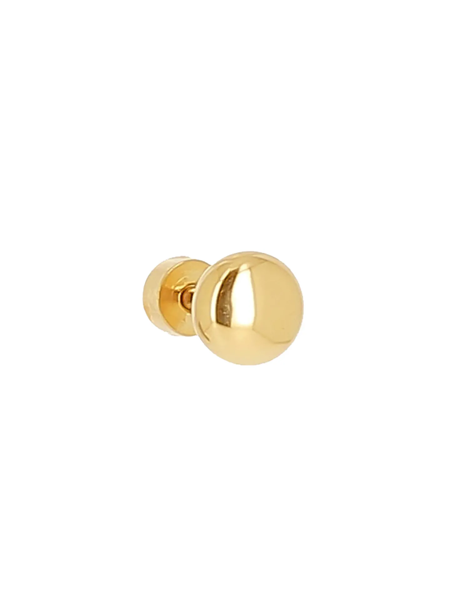 Puce d'oreille Zag Bijoux ronde acier doré 5mm