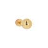 Puce d'oreille Zag Bijoux boule acier doré 5mm