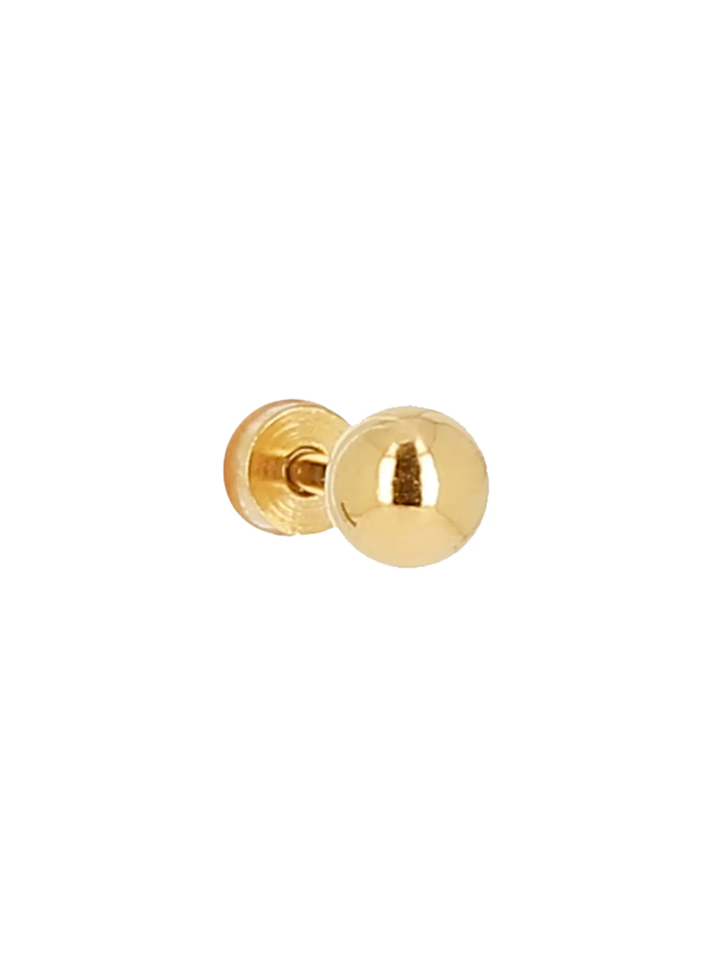 Puce d'oreille Zag Bijoux boule acier doré 4mm