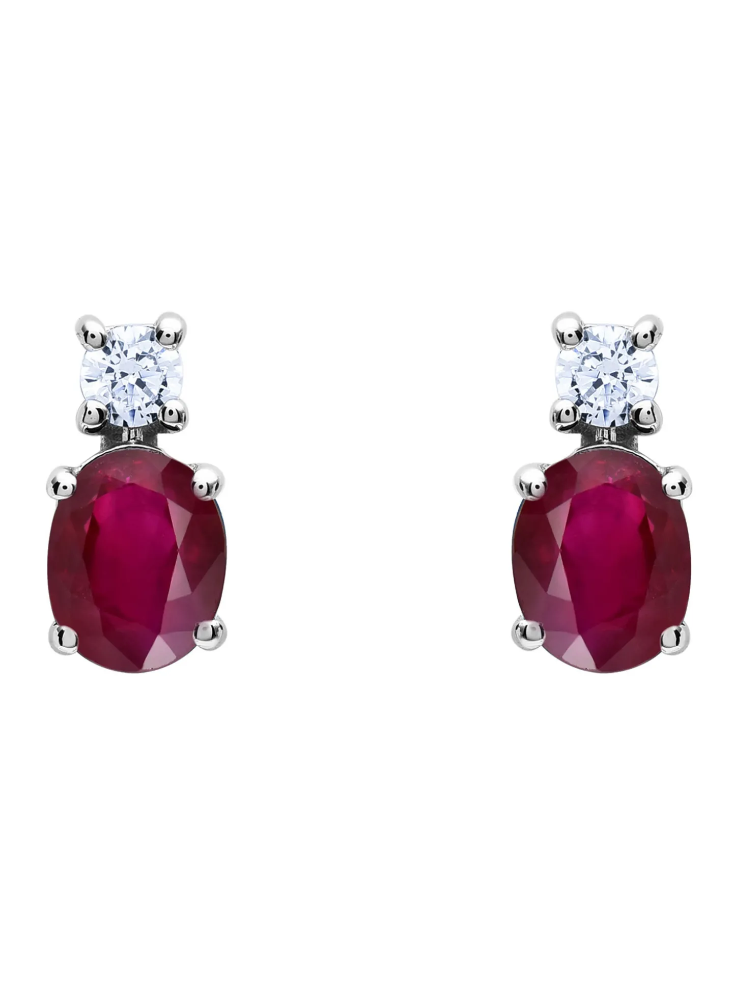 Puces d'oreilles Brillaxis or jaune rubis et oxydes