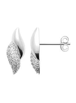 Puces d'oreilles Brillaxis argent rhodié oxydes