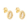 Puces d'oreilles Zag Bijoux Dalna acier doré