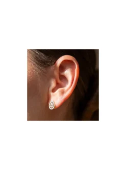 Puces d'oreilles Zag Bijoux Dalna acier doré