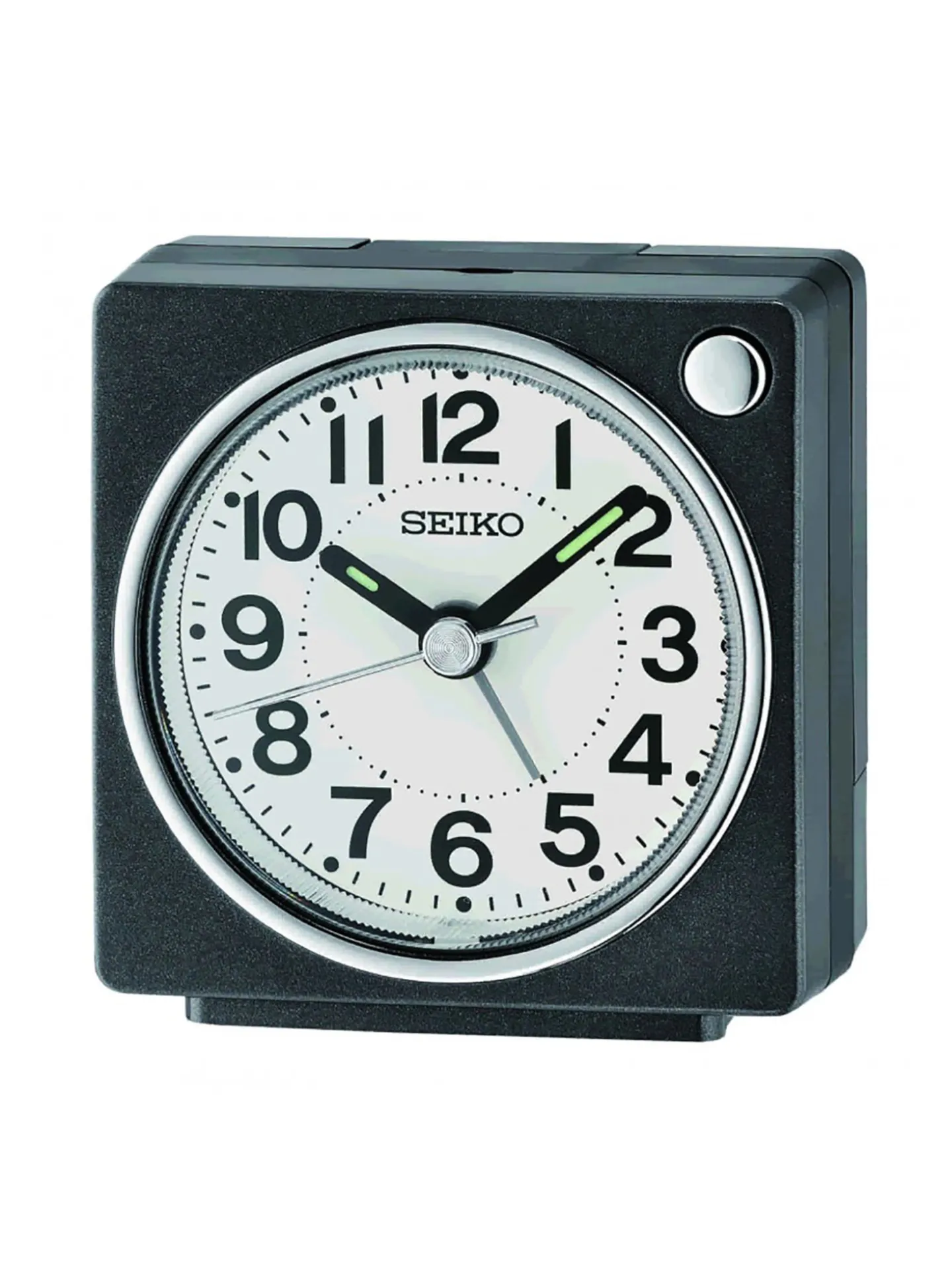 Réveil Seiko carré plastique noir