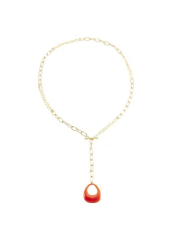 Sautoir Agatha Brigitte orange/doré