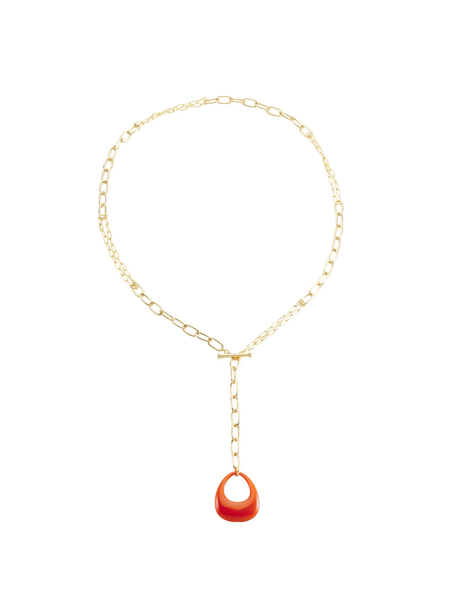 Sautoir Agatha Brigitte orange/doré