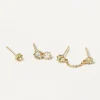 Set Boucles d’Oreilles Motion Kara plaqué or