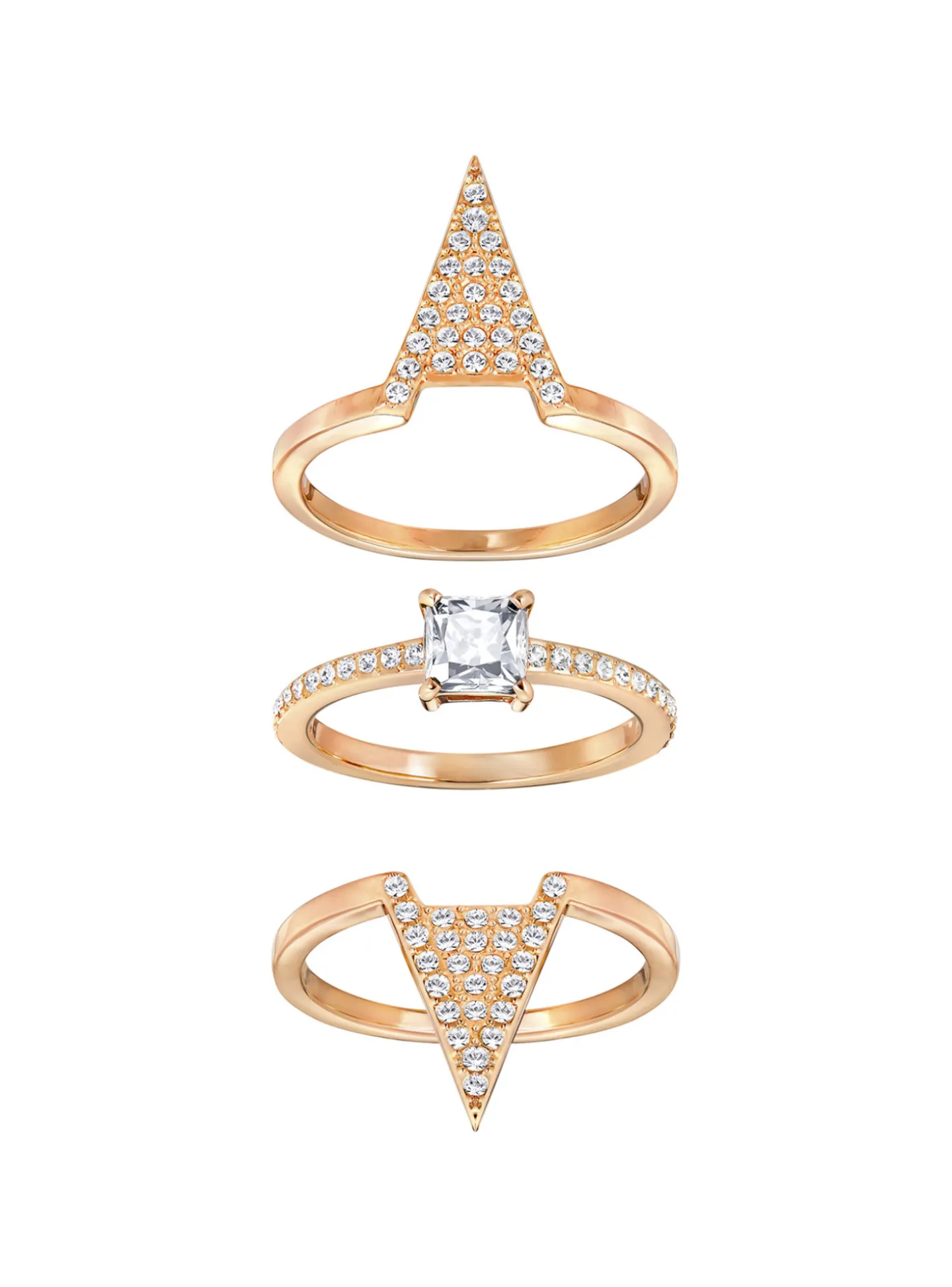 Set de bague Swarovski Funk rosées 50