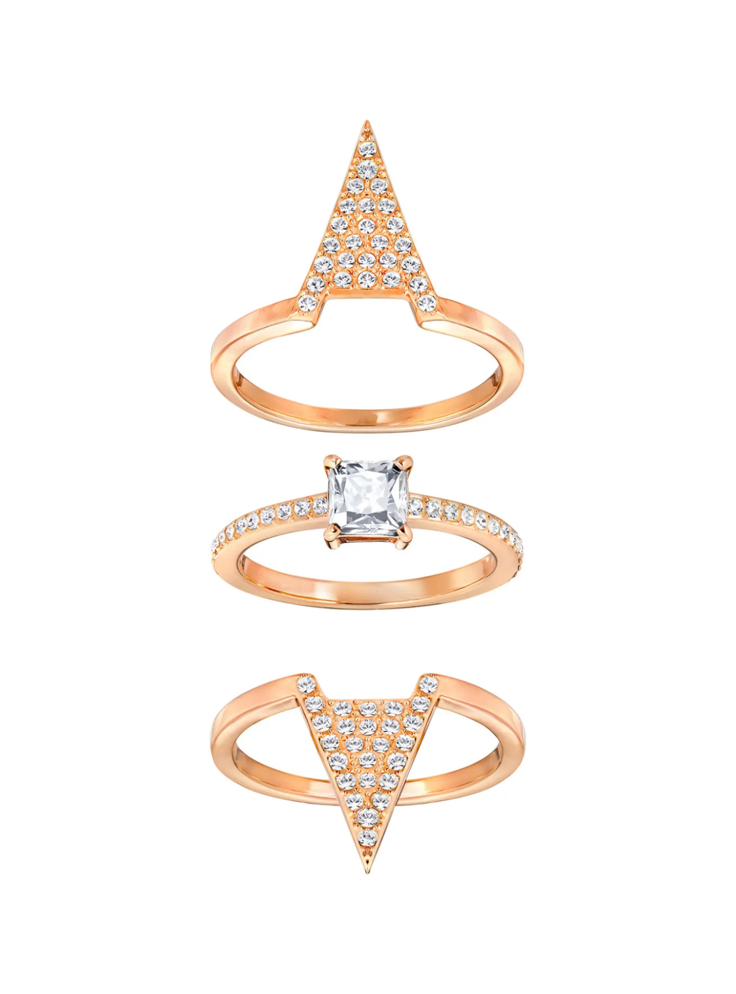 Set de bagues Swarovski Funk rosé 55