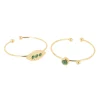 Set de bagues Zag Bijoux Posy oxydes verts malachite
