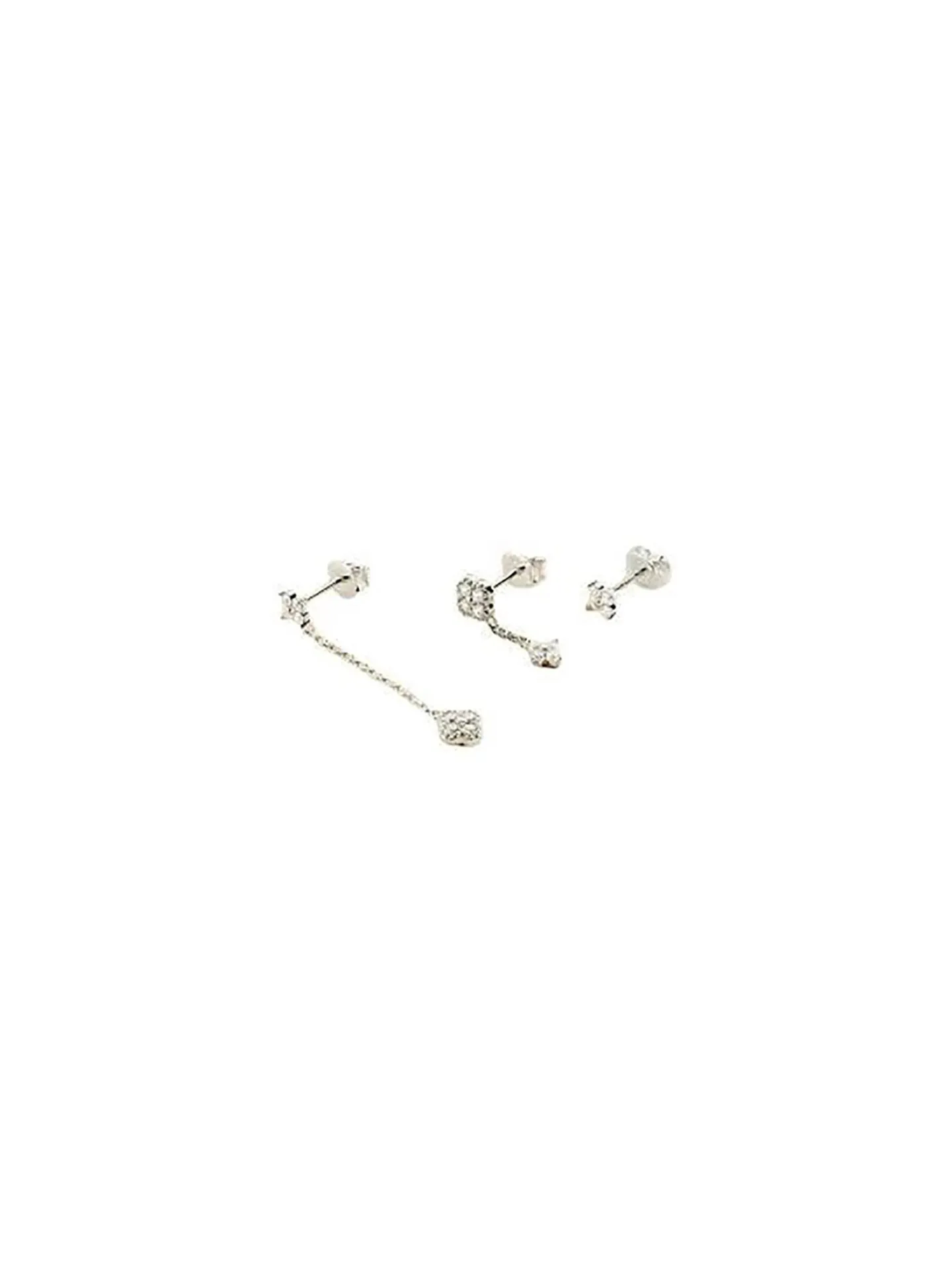 Set de trois piercings Agatha Beloved argent oxydes