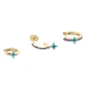 Set de trois piercings créoles Agatha argent oxydes_x005f_x000D_ligne Beloved