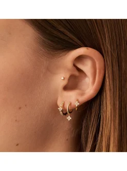 Set de trois piercings créoles Agatha Beloved doré