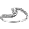 Solitaire accompagné Brillaxis or 18 carats oxydes