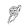 Solitaire accompagné brillaxis diamant or entourage