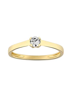 Solitaire Brillaxis diamant 4 griffes or 18 carats_x005f_x000D_0.30 ct