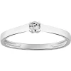 Solitaire Brillaxis diamant griffes or 18 carats_x005f_x000D_0.10 ct