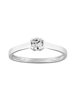 Solitaire Brillaxis diamant 4 griffes or blanc_x005f_x000D_0.50 ct