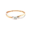 Solitaire Brillaxis diamant croisé or 750/1000