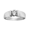 Solitaire Brillaxis or blanc 18 carats