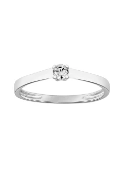 Solitaire diamant Brillaxis or blanc 18 carats_x005f_x000D_0.15 ct