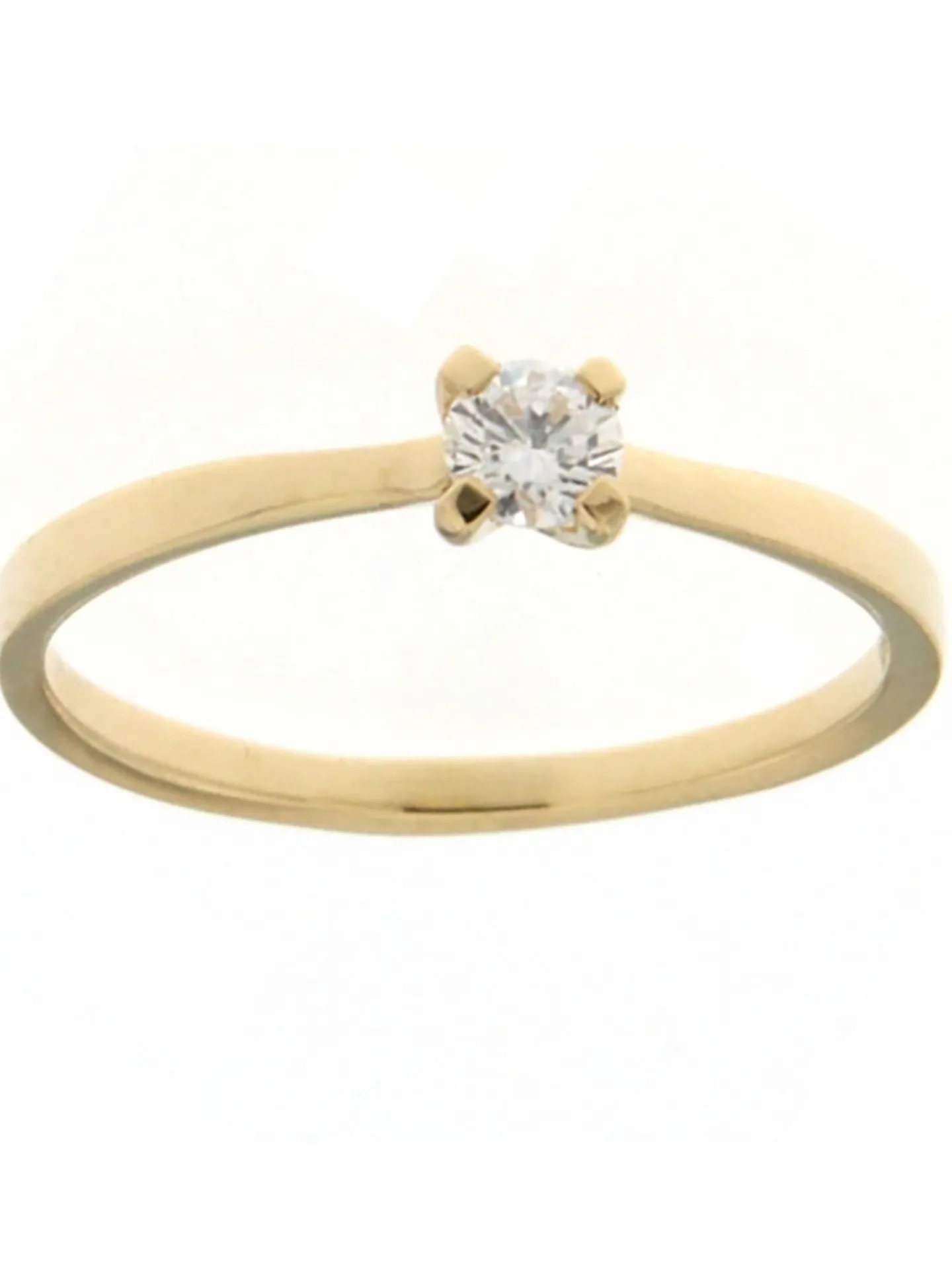 Solitaire diamant griffes plates