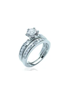 Solitiare Brillaxis empierré argent