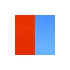Vinyle boucle demi lune Les Georgettes orange/bleu