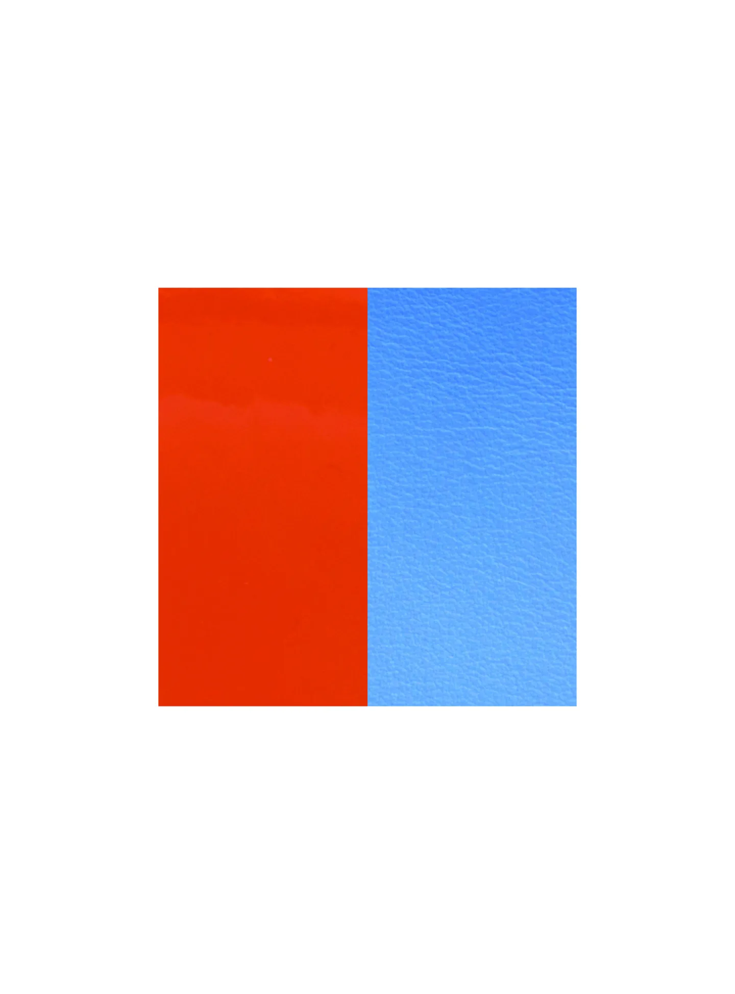 Vinyle boucle demi lune Les Georgettes orange/bleu